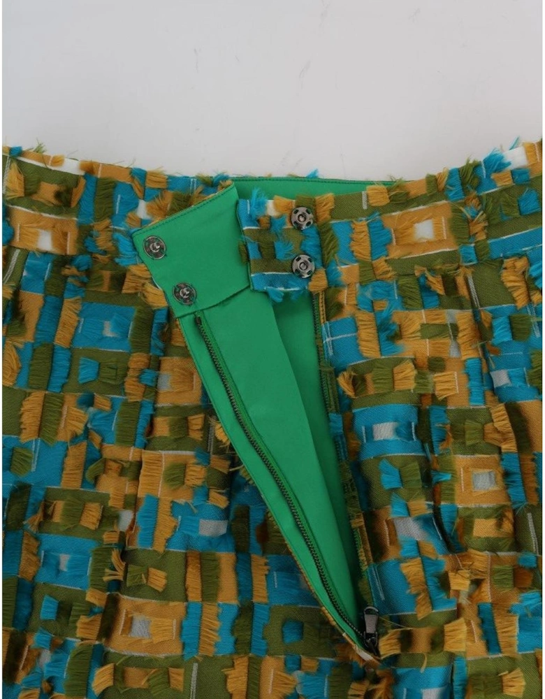 Textured Pencil Skirt Geometric Pattern Women - Multicolor