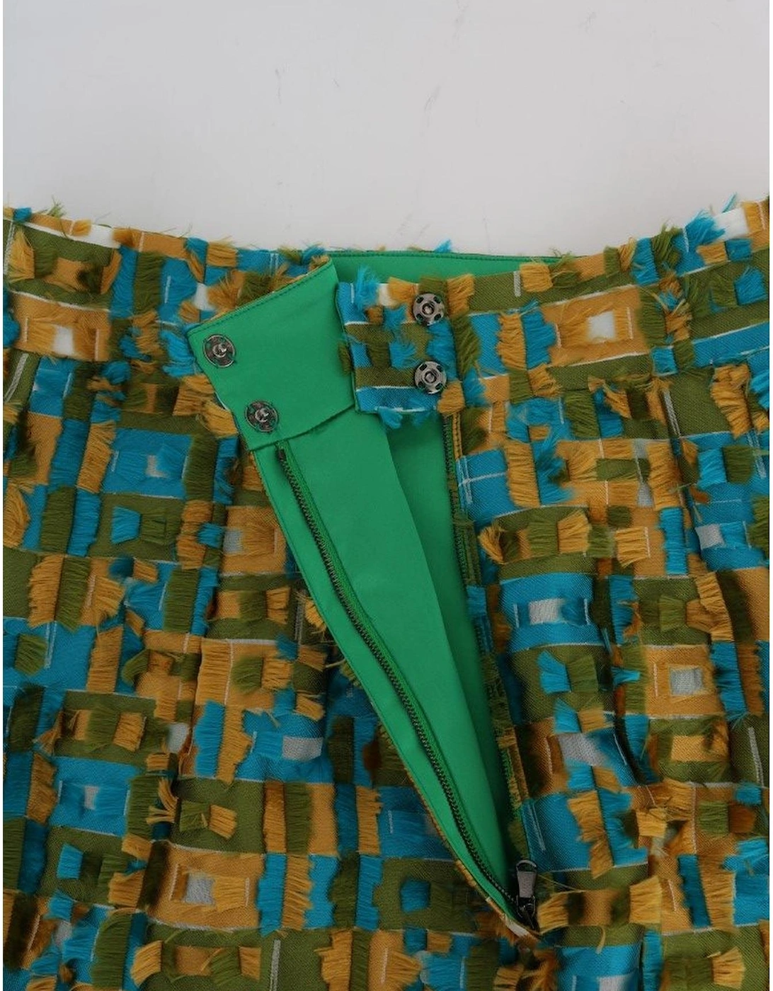 Textured Pencil Skirt Geometric Pattern Women - Multicolor