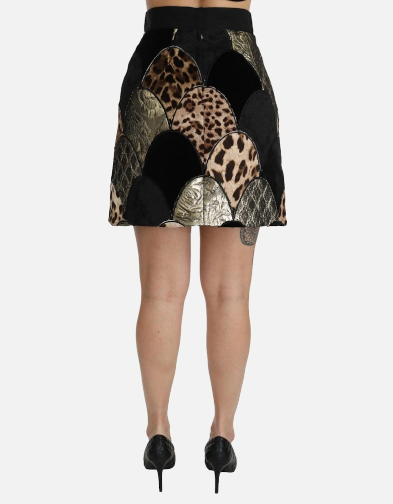 Dolce Gabbana Mini Skirt Patchwork Design Women - Multicolor