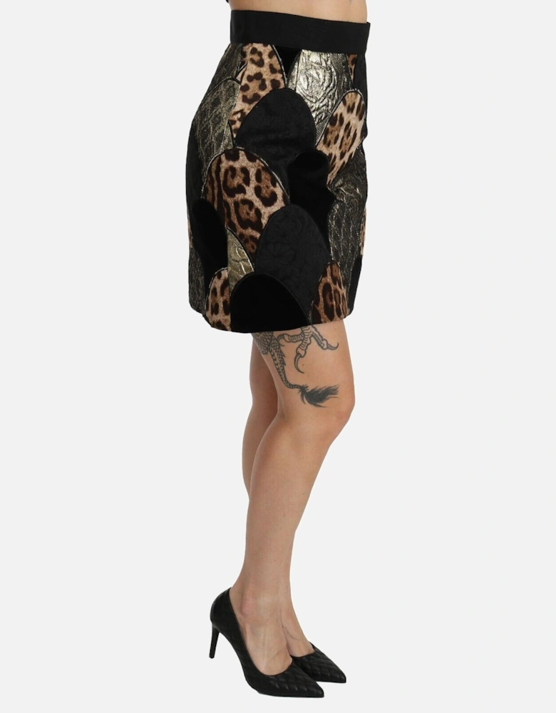 Dolce Gabbana Mini Skirt Patchwork Design Women - Multicolor
