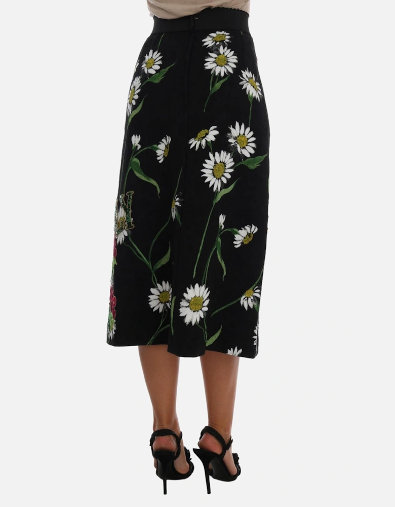 FloralPrint SilkBlend Skirt Midlength Women - Multicolor