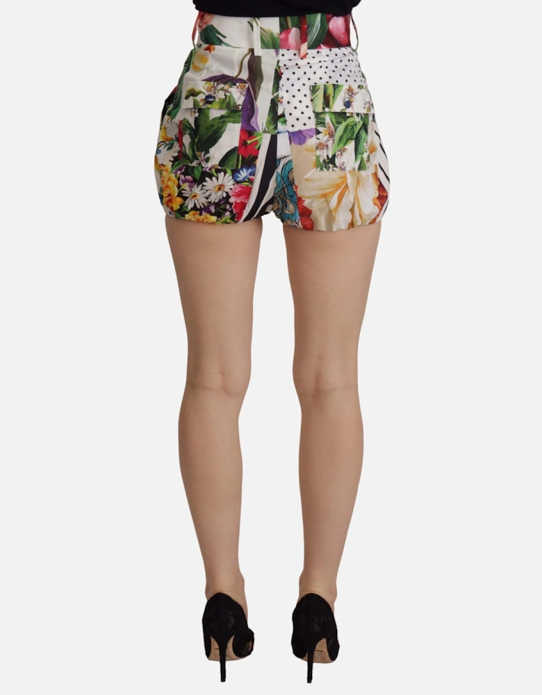 Floral Patchwork Shorts Relaxed Fit Women - Multicolor