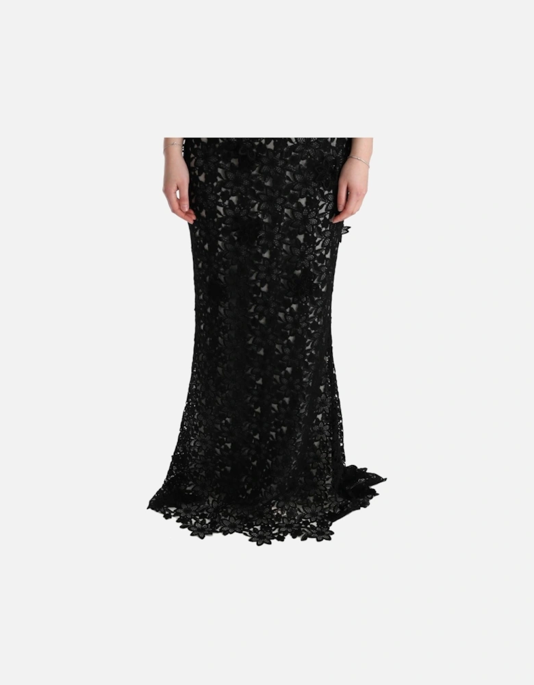 Floral Lace Maxi Dress Style SIG60574 Women - Black Dresses