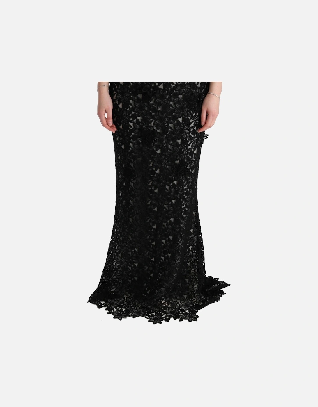 Floral Lace Maxi Dress Style SIG60574 Women - Black Dresses