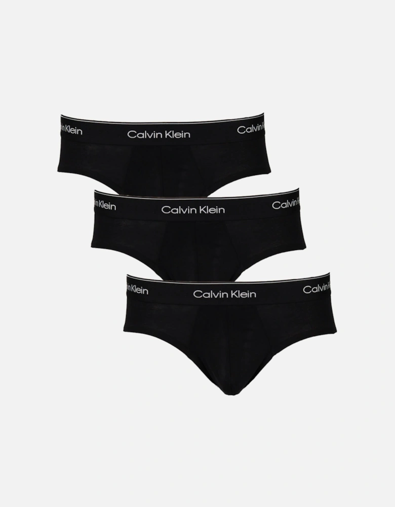 3-Pack Modern Cotton Briefs, Black