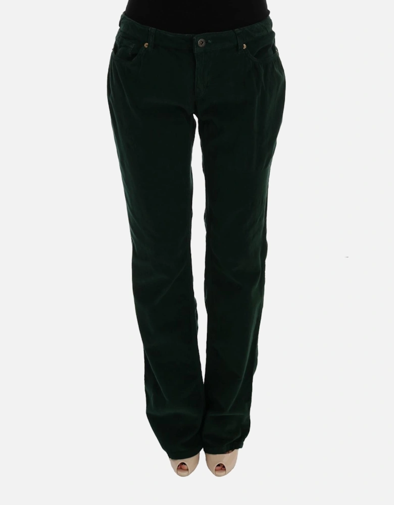 Corduroy Pants Casual Style Women - Green Jeans