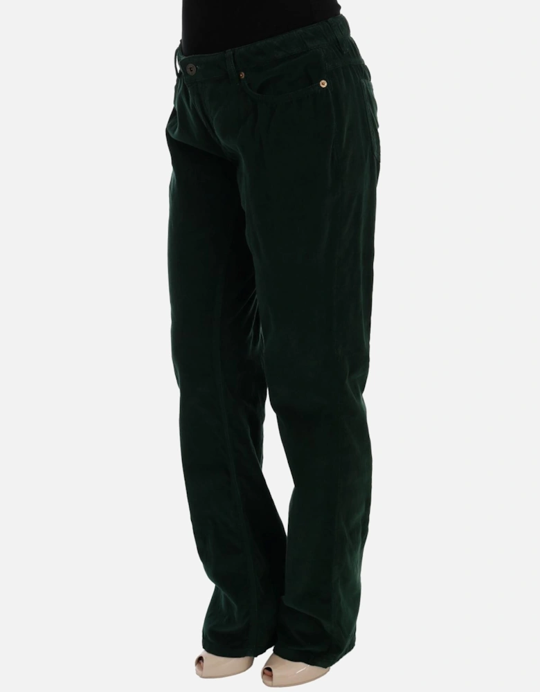 Corduroy Pants Casual Style Women - Green Jeans