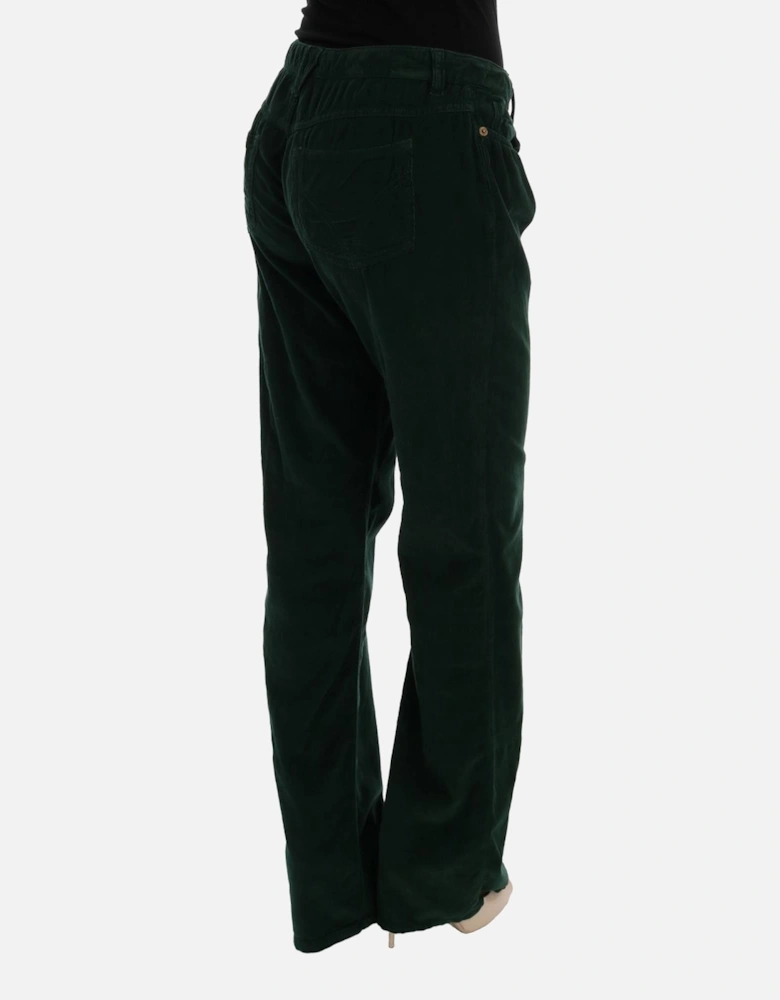Corduroy Pants Casual Style Women - Green Jeans