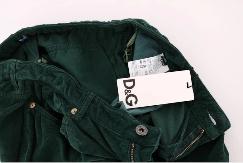 Corduroy Pants Casual Style Women - Green Jeans