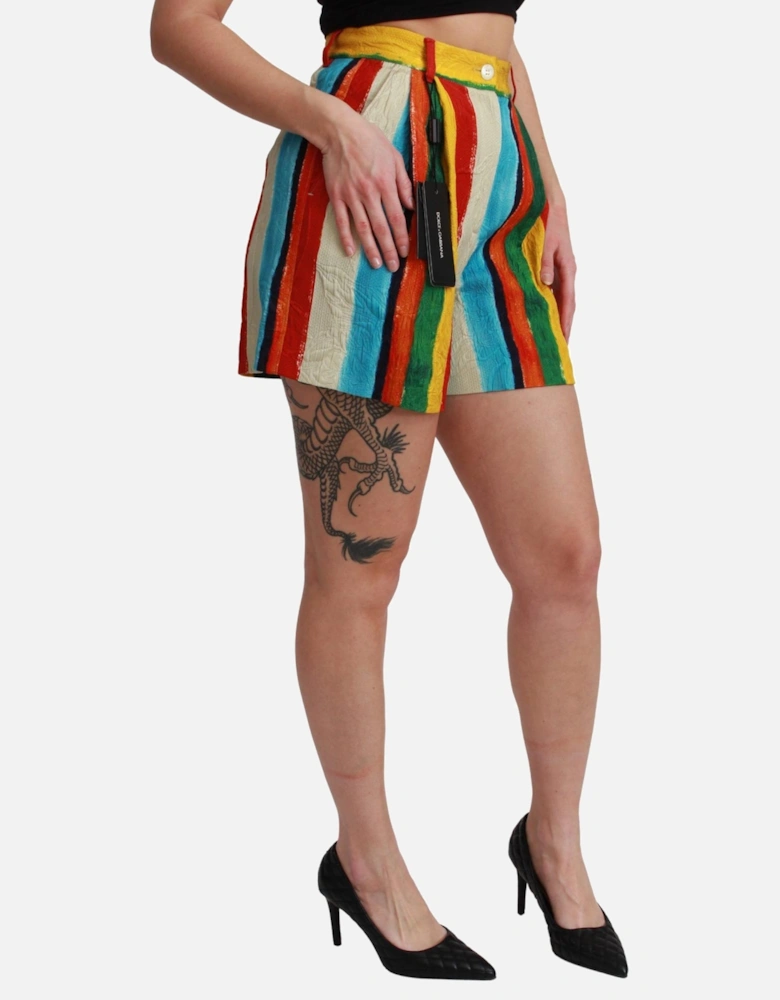 Printed Shorts Multicolor Striped Women