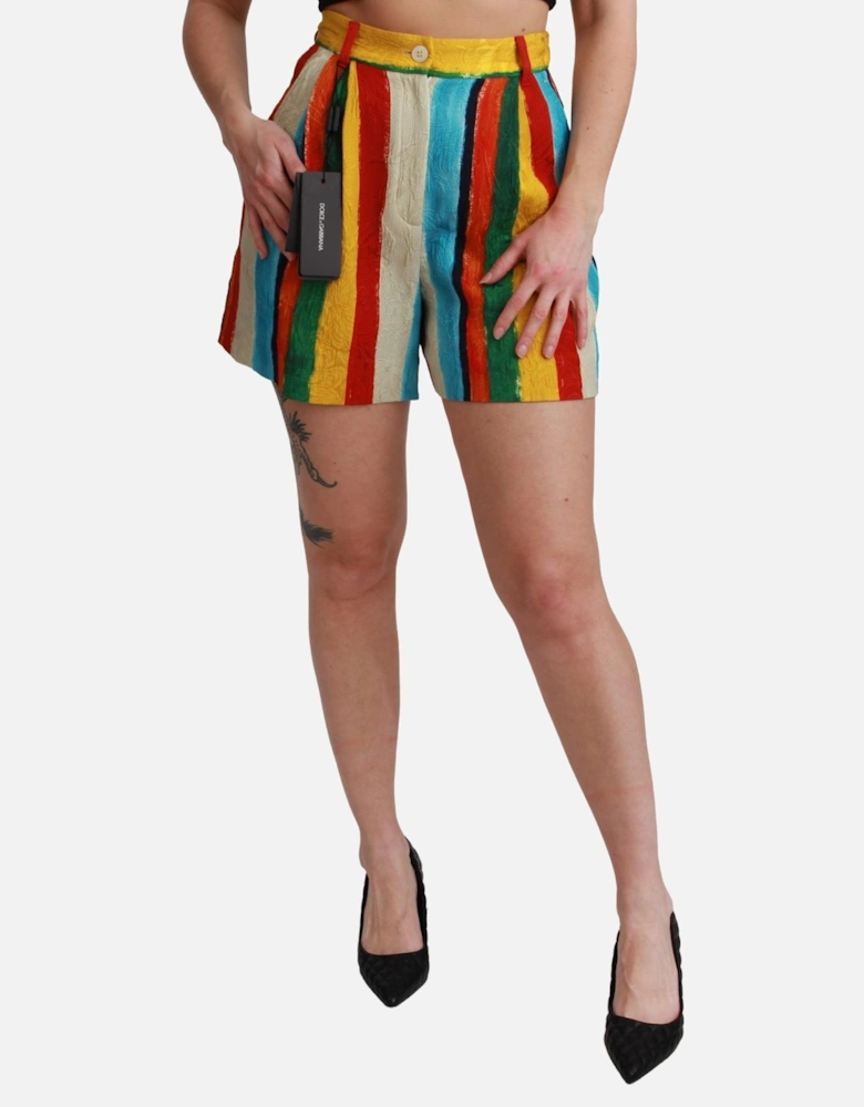 Printed Shorts Multicolor Striped Women