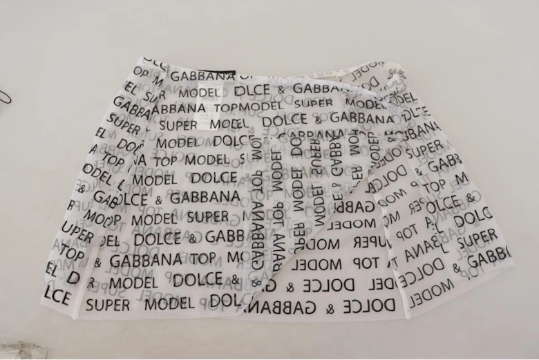 Dolce Gabbana Mini Skirt Model Print Women - White