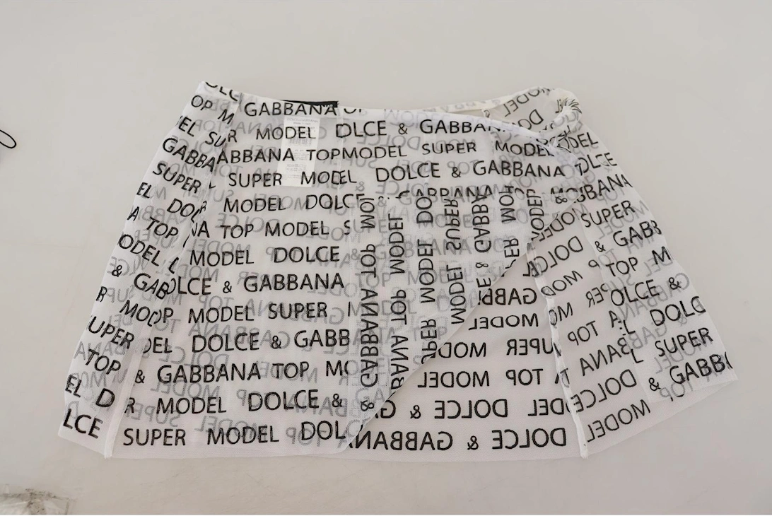 Dolce Gabbana Mini Skirt Model Print Women - White