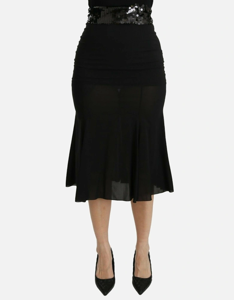 Dolce Gabbana Black Sequin Cocktail Dress Women Skirts