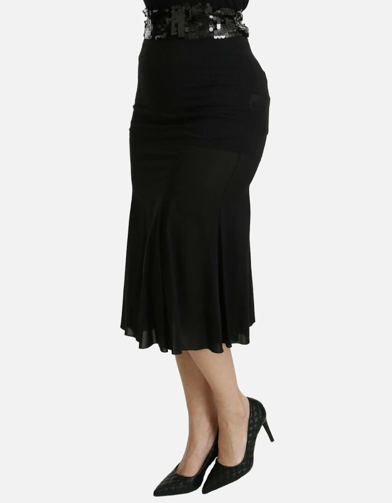 Dolce Gabbana Black Sequin Cocktail Dress Women Skirts