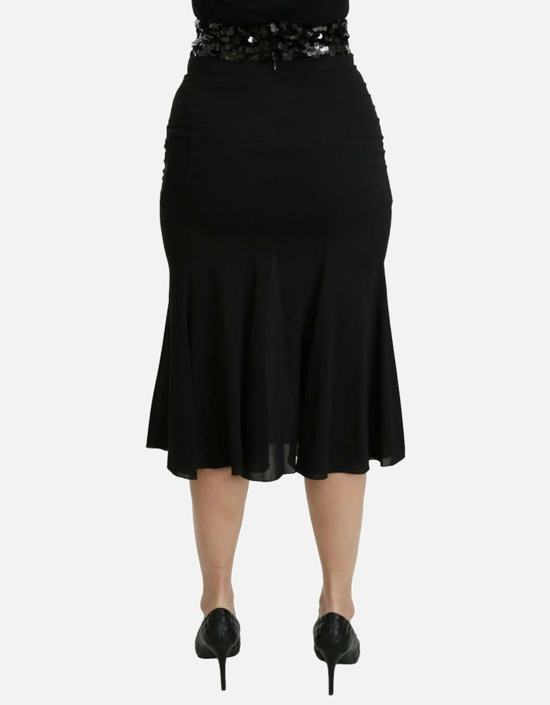 Dolce Gabbana Black Sequin Cocktail Dress Women Skirts
