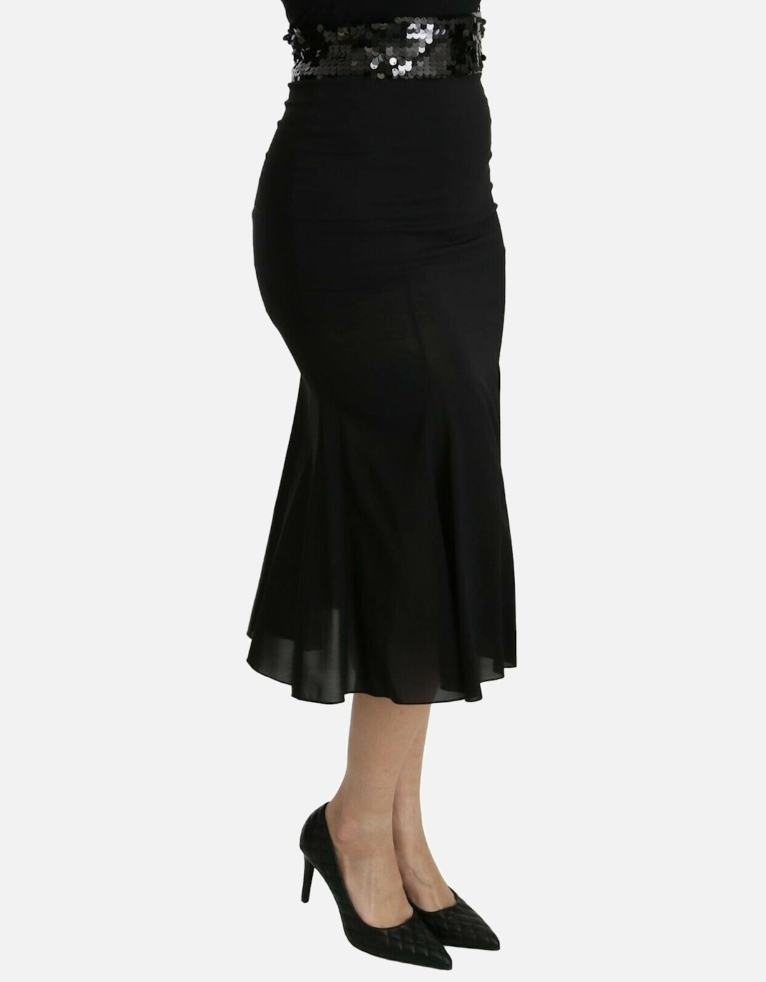 Dolce Gabbana Black Sequin Cocktail Dress Women Skirts