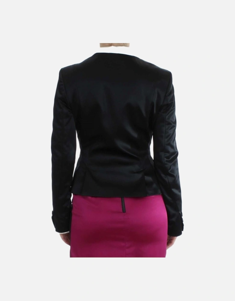 Three Button Single Breasted Blazer Women - Black Suits