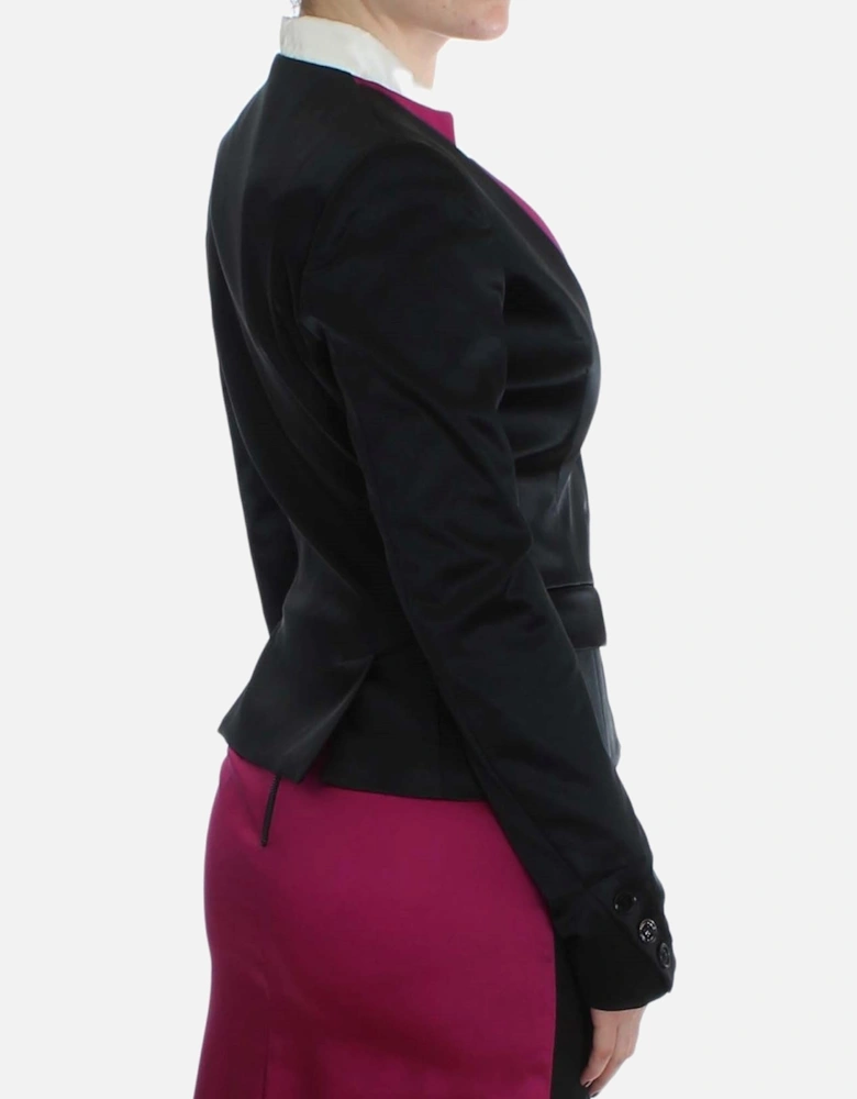 Three Button Single Breasted Blazer Women - Black Suits