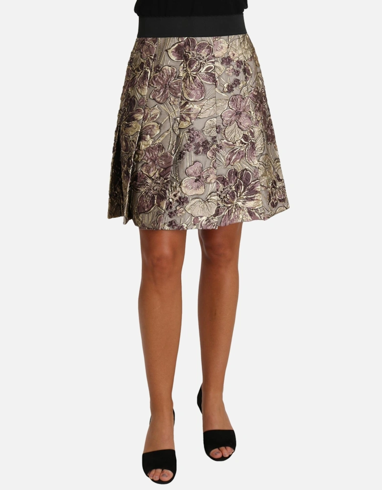 Dolce Gabbana Floral Brocade Mini Skirt Women - Multicolor