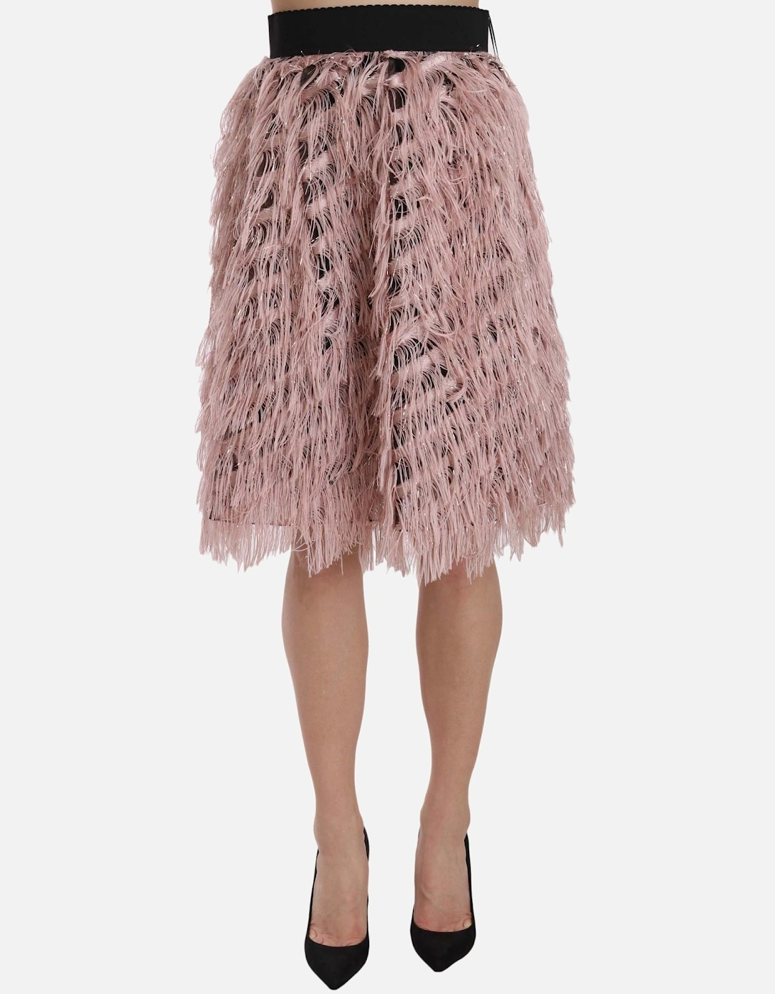 Dolce Gabbana Fringe Skirt Women - Gold And Pink, 5 of 4