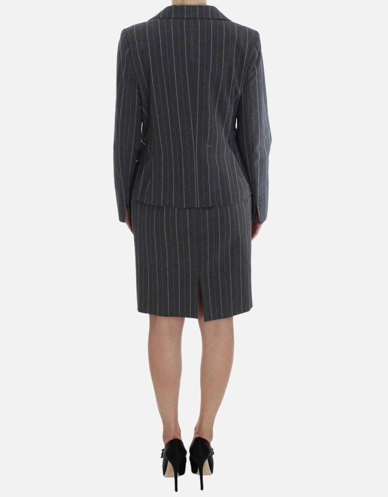 Pinstripe Suit Professional Style Women - Gray Dresses