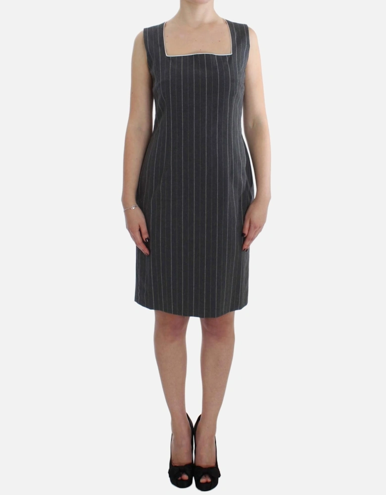 Pinstripe Suit Professional Style Women - Gray Dresses