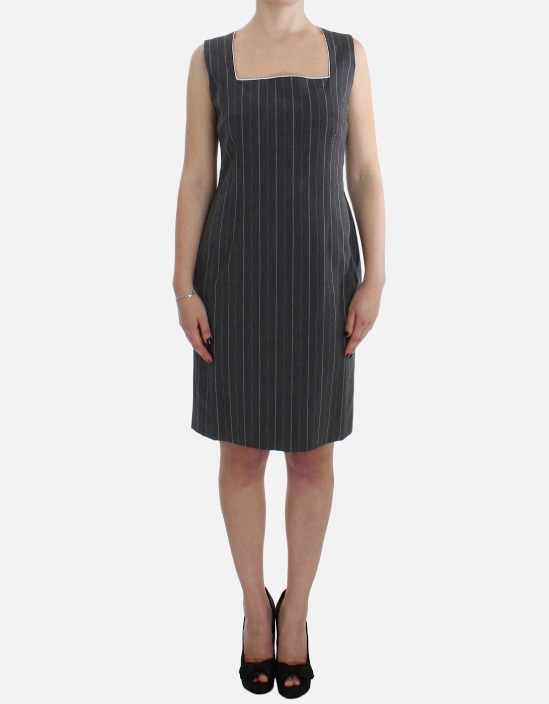 Pinstripe Suit Professional Style Women - Gray Dresses