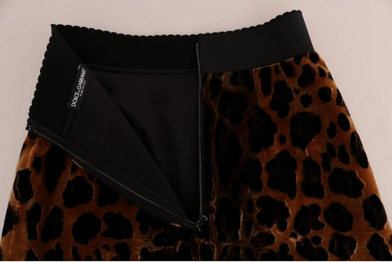 Dolce Gabbana Leopard Mini Skirt Women - Brown