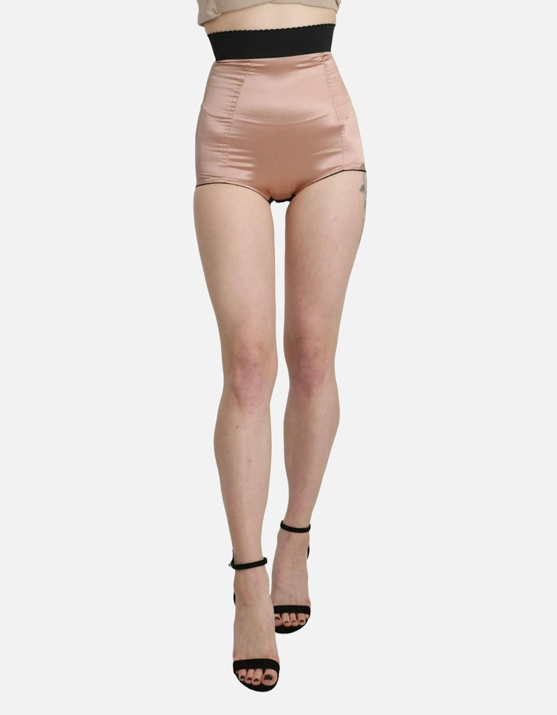 HighWaist Satin Shorts Silk Shorts Women - Beige, 6 of 5