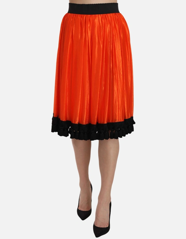 Dolce Gabbana Silk Aline Skirt Women - Black