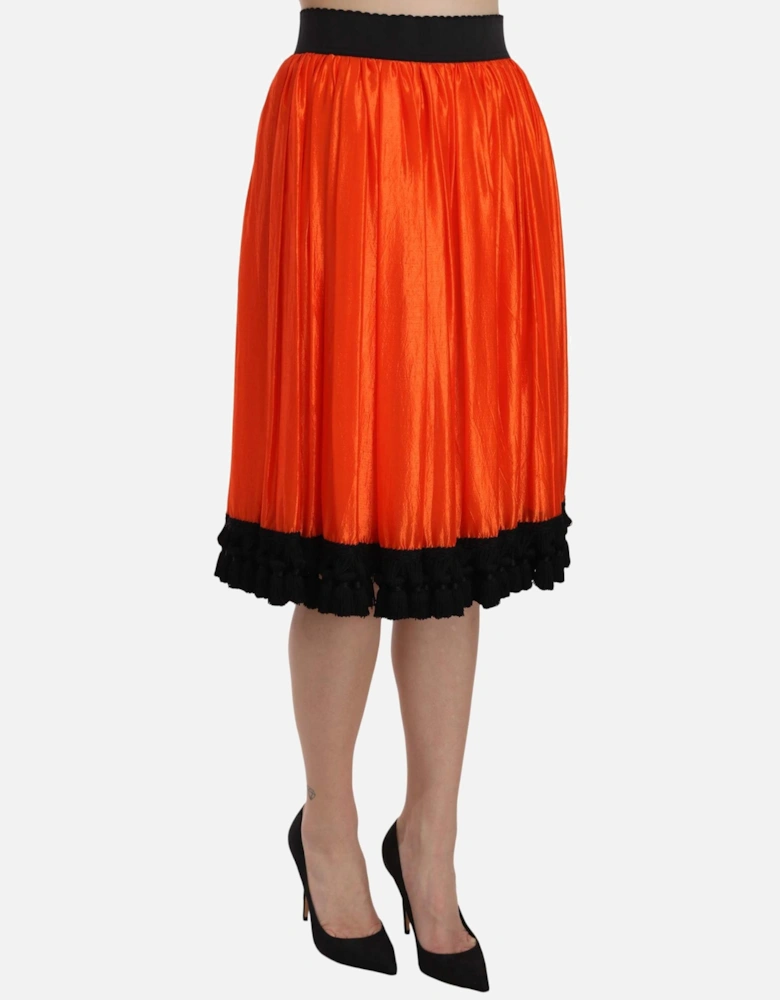 Dolce Gabbana Silk Aline Skirt Women - Black