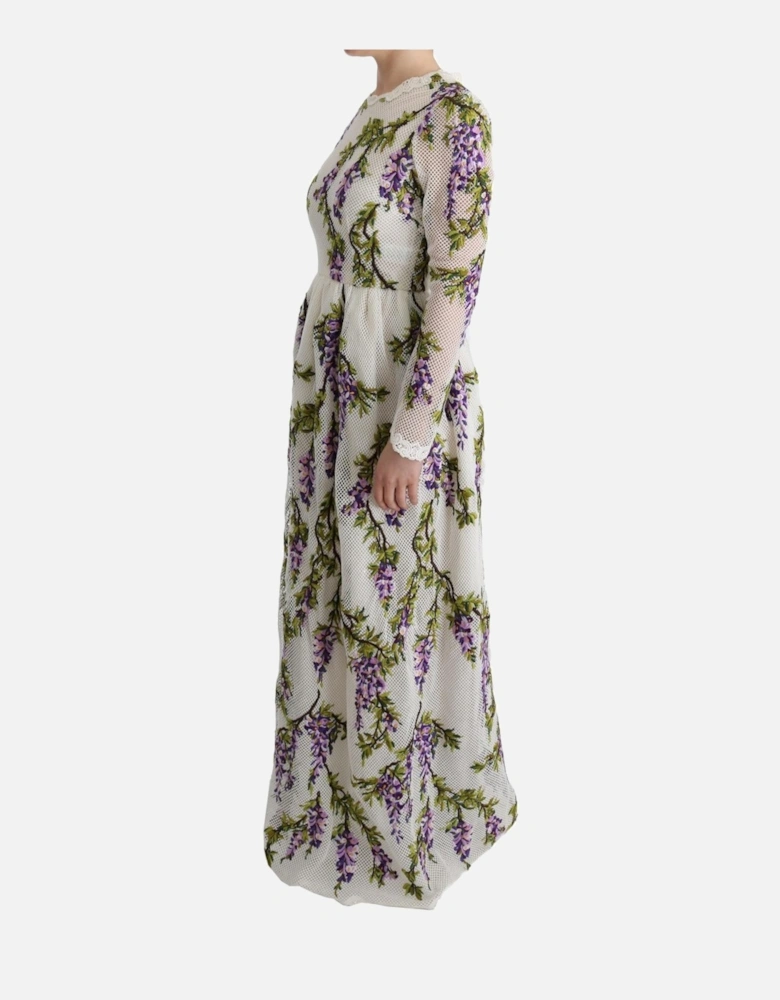 Wisteria Maxi Dress Long Sleeve Floral Women - White Dresses