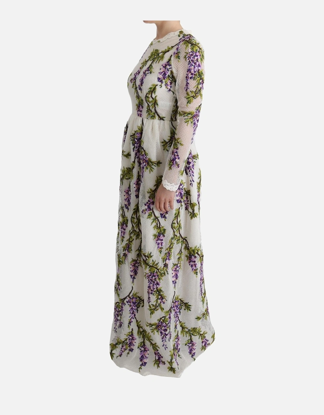 Wisteria Maxi Dress Long Sleeve Floral Women - White Dresses