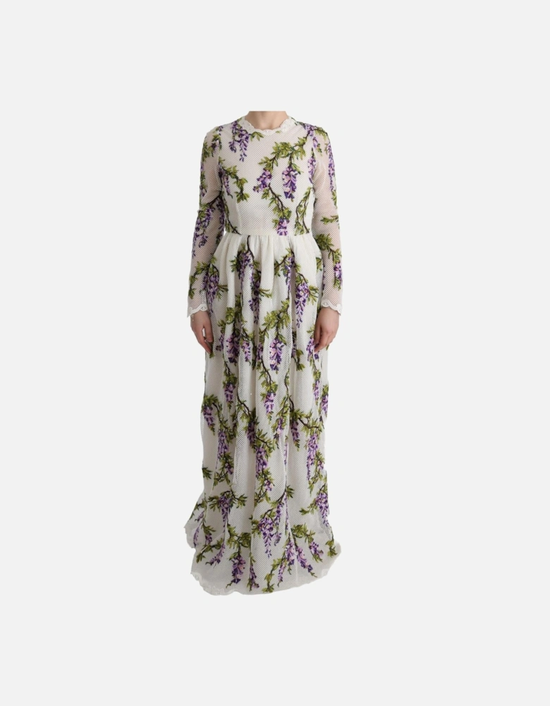 Wisteria Maxi Dress Long Sleeve Floral Women - White Dresses