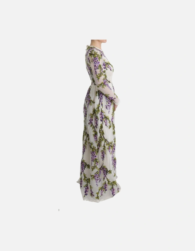 Wisteria Maxi Dress Long Sleeve Floral Women - White Dresses