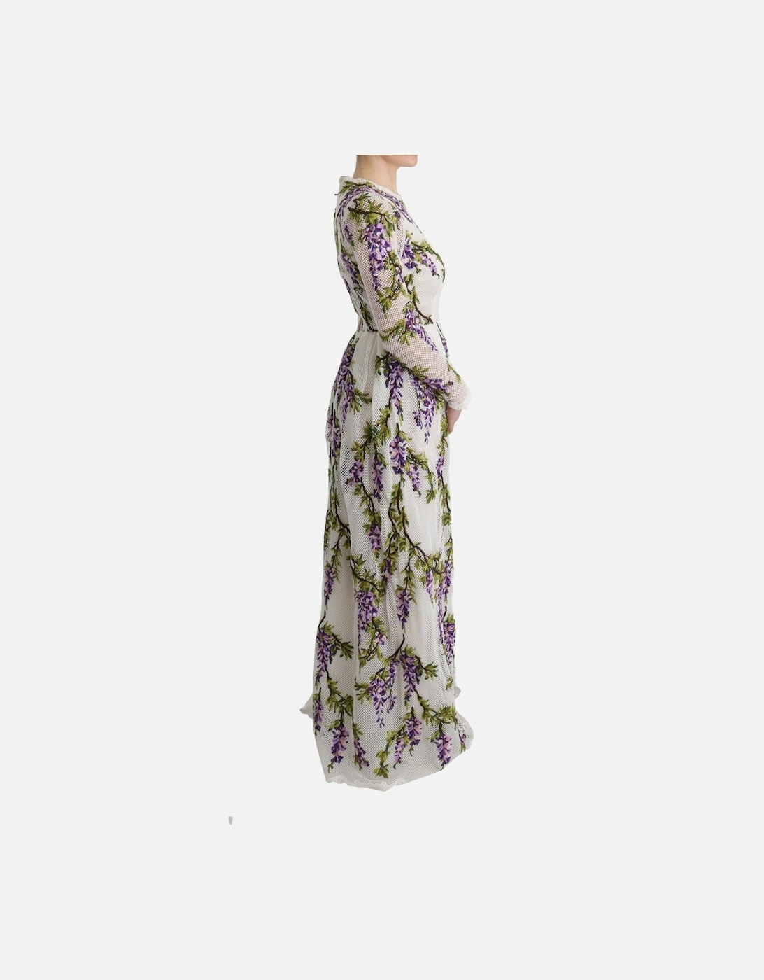 Wisteria Maxi Dress Long Sleeve Floral Women - White Dresses