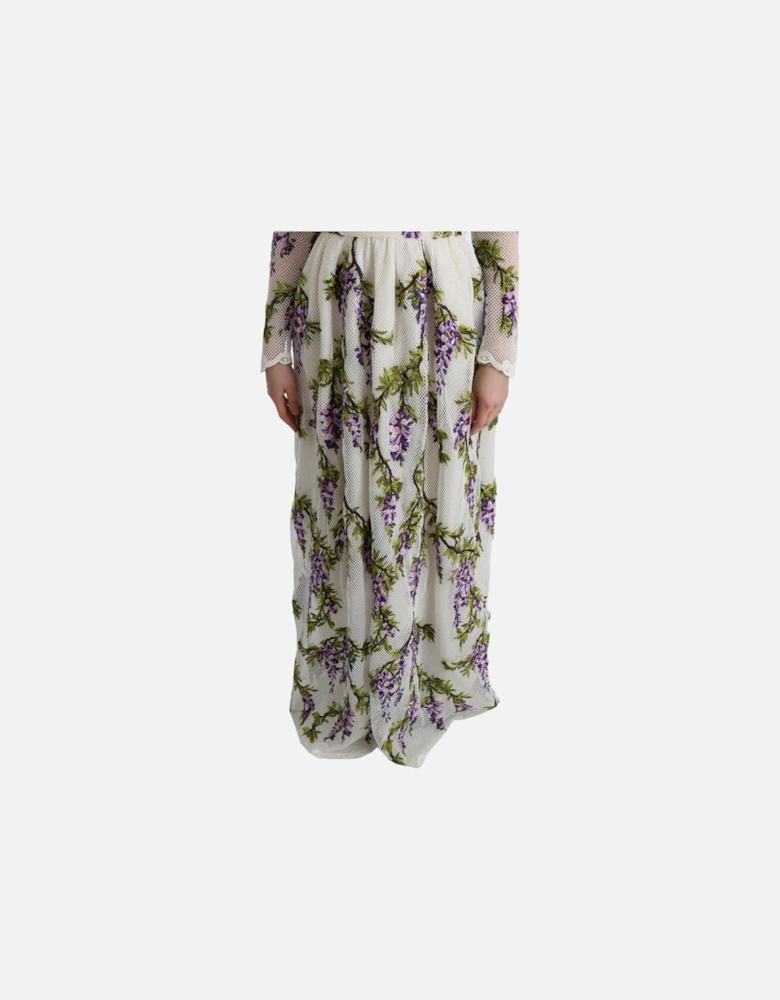 Wisteria Maxi Dress Long Sleeve Floral Women - White Dresses