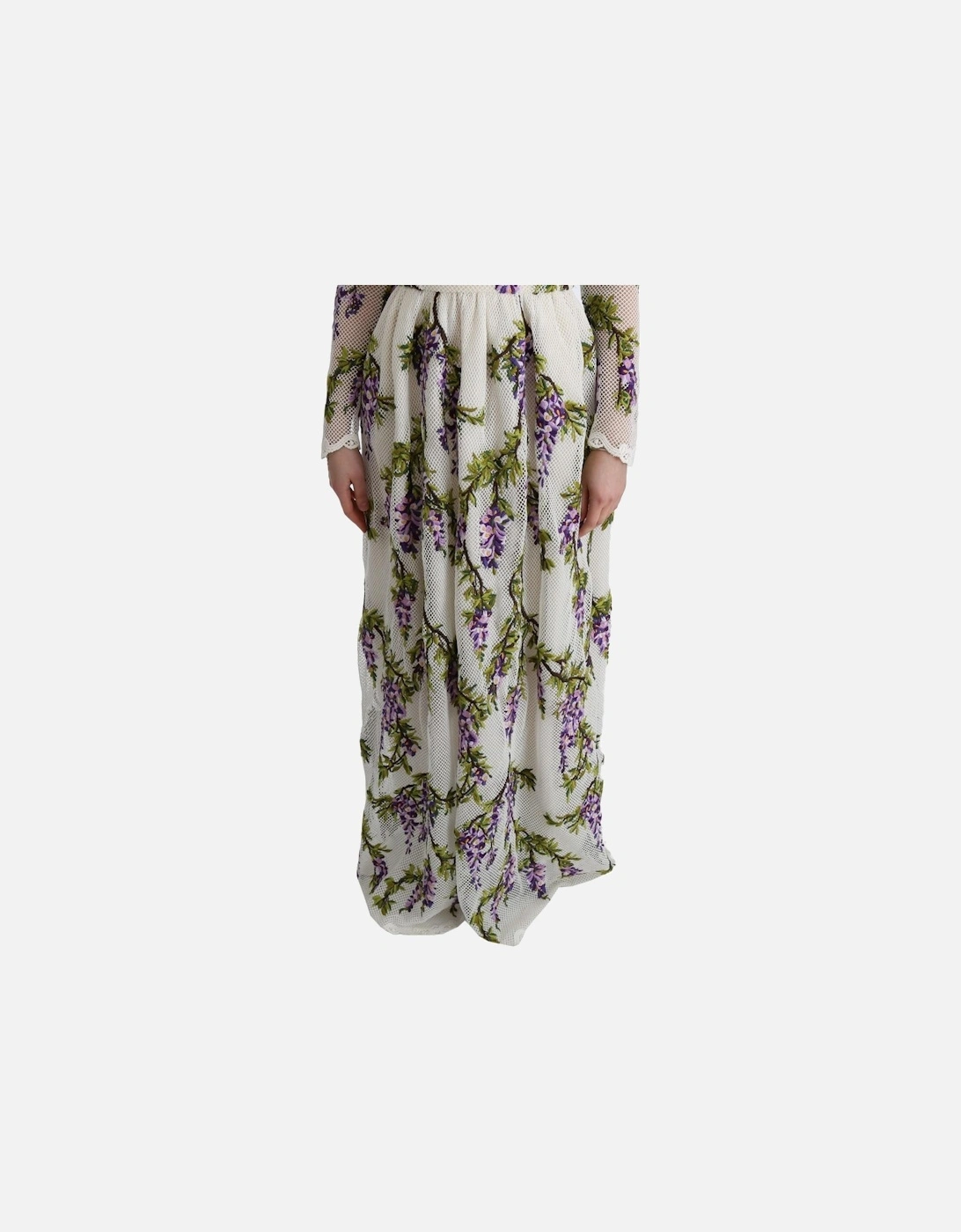 Wisteria Maxi Dress Long Sleeve Floral Women - White Dresses
