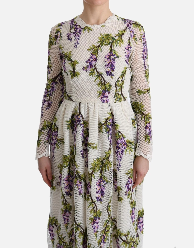 Wisteria Maxi Dress Long Sleeve Floral Women - White Dresses