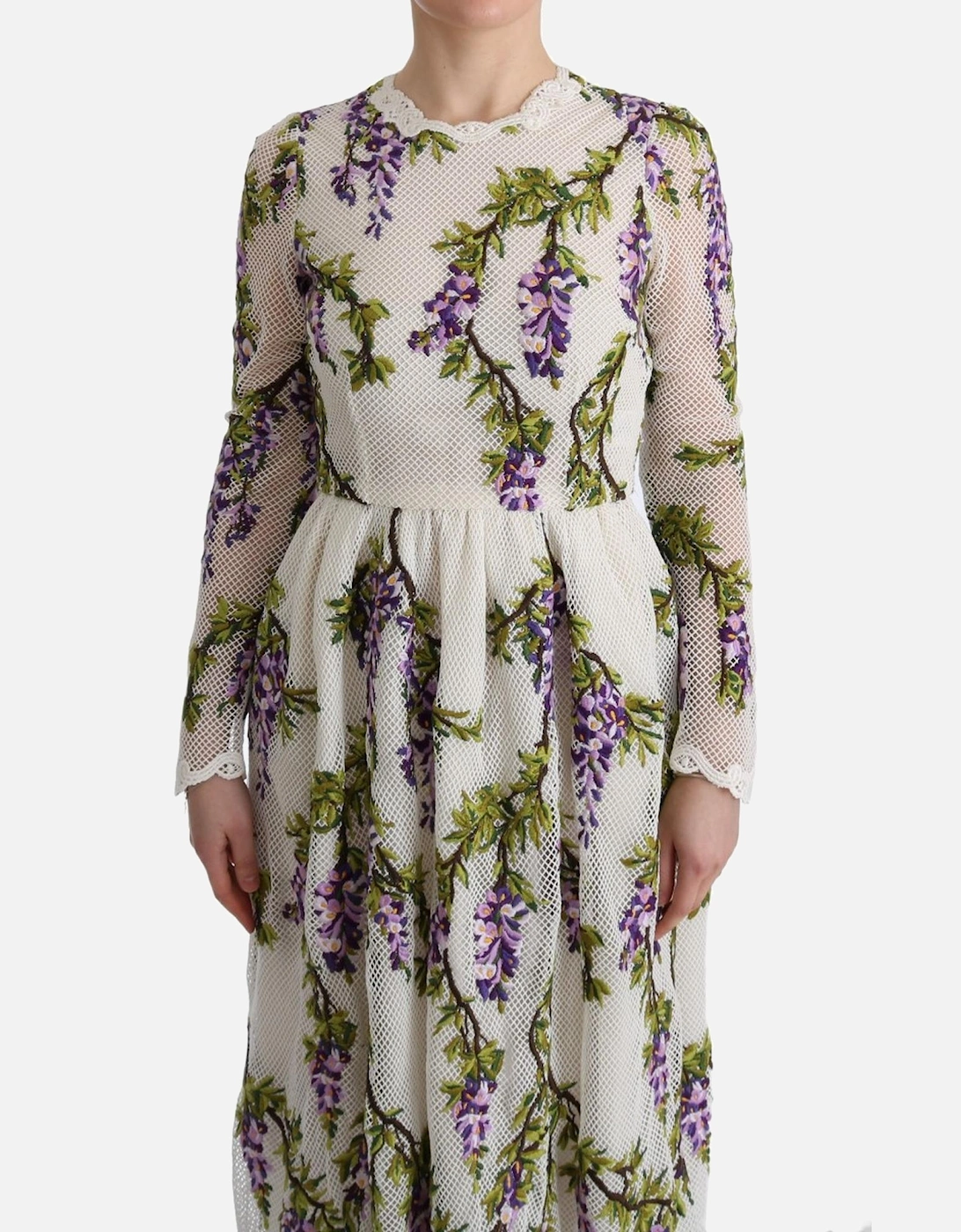 Wisteria Maxi Dress Long Sleeve Floral Women - White Dresses