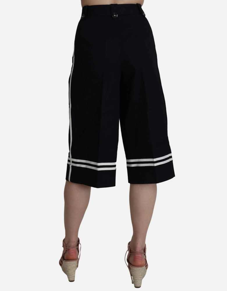 Dolce Gabbana Lemon Print Culotte Pants Women - Black Jeans