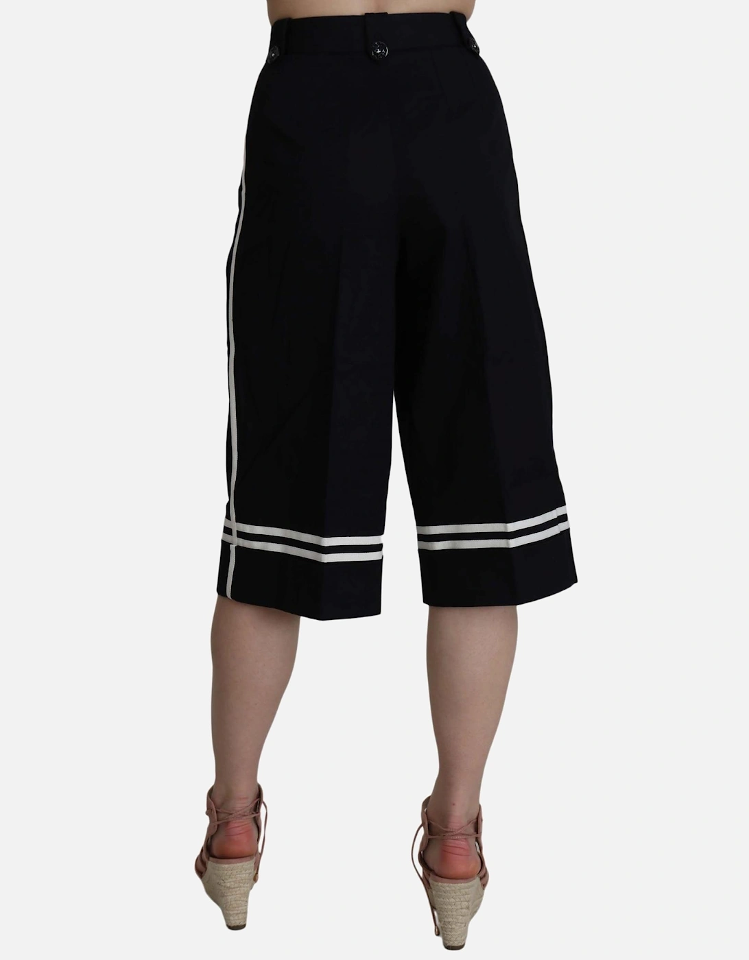 Dolce Gabbana Lemon Print Culotte Pants Women - Black Jeans