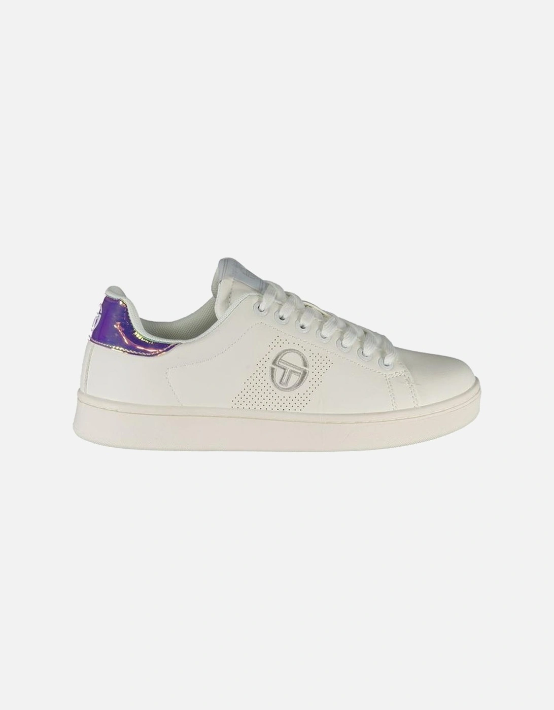 Iridescent Sports Footwear with Embroidery. Women - White Sneakers, 4 of 3