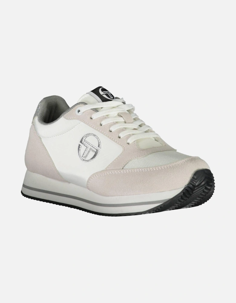 Laced Sports Shoe with Contrasting Details Embroidery Logo Women -