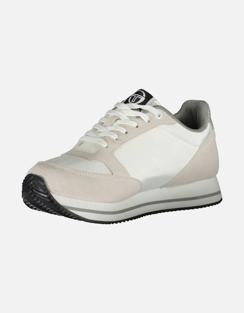 Laced Sports Shoe with Contrasting Details Embroidery Logo Women -