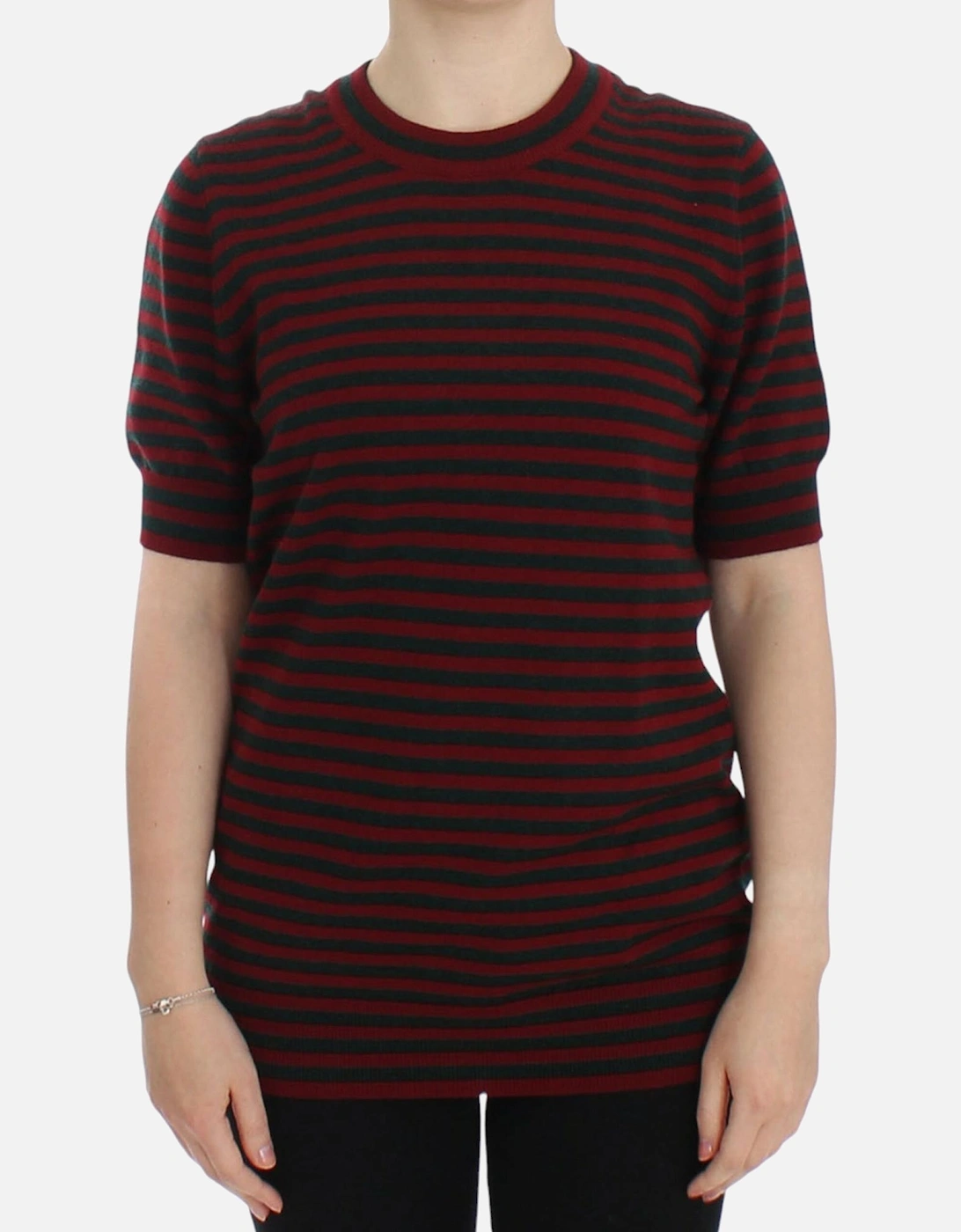 Striped Cashmere Pullover Sweater Women - Red, 7 of 6