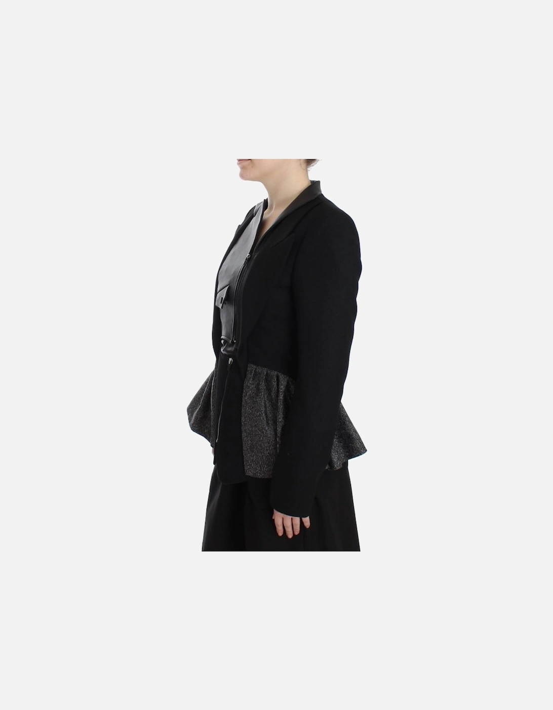 Asymmetrical Peplum Blazer Women - Black Jackets
