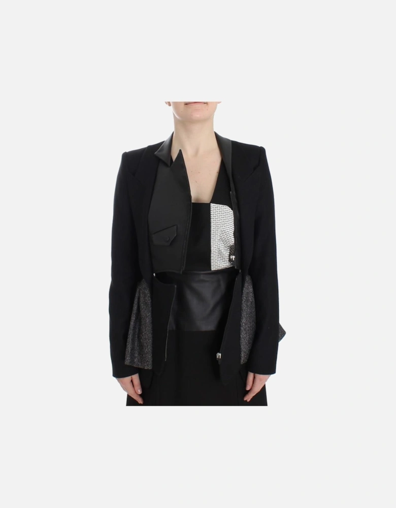 Asymmetrical Peplum Blazer Women - Black Jackets