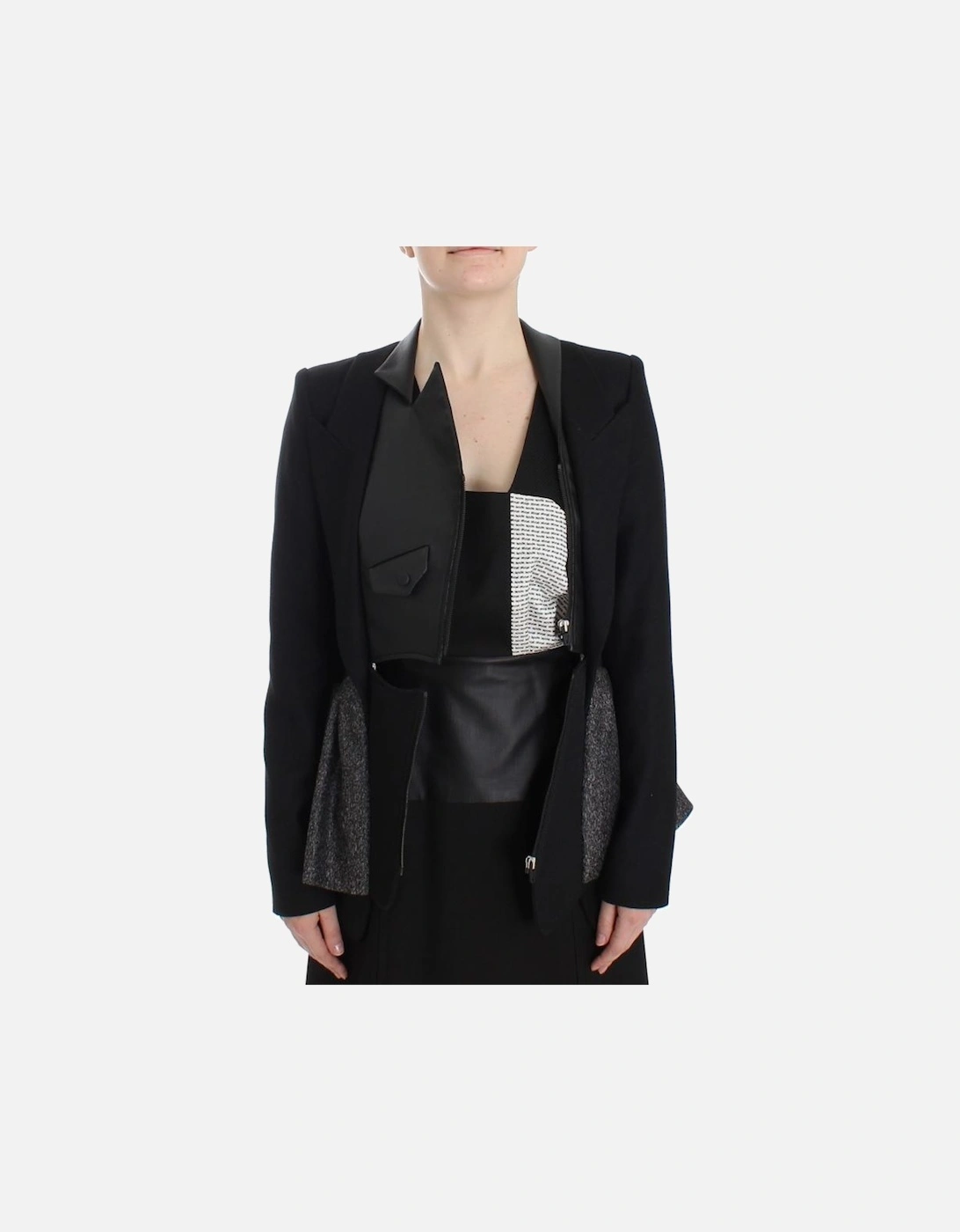 Asymmetrical Peplum Blazer Women - Black Jackets